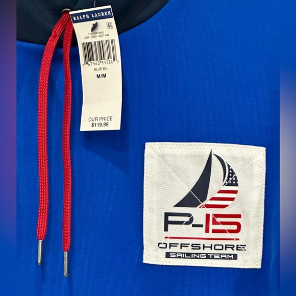 !SOLD! Polo by Ralph Lauren| Vintage P-15 Offshore Hoodie NWT - Picture 4 of 5